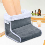 Maxbell Electric Heated Foot Warmer Soft Fast Heating Massager Shoe Boot Women Gray