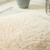 Maxbell Cushion Cover Shaggy Fluffy Cover Fur Plush Pillowcase Pillow Cover Beige 45x45cm