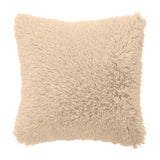 Maxbell Cushion Cover Shaggy Fluffy Cover Fur Plush Pillowcase Pillow Cover Beige 45x45cm