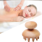 Maxbell Wood Massager for Maderotherapy Anti-Cellulite Muscle Release Large Mushroom