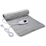 Maxbell Soft Electric Heating Pad 4 Timer Settings Large Pad for Relax Silver Grey