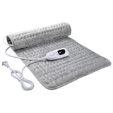 Maxbell Soft Electric Heating Pad 4 Timer Settings Large Pad for Relax Silver Grey