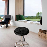 Maxbell Soft Bar Stool Covers 28-35cm Stretchable Dustproof Elastic for Bar Office Black