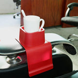 Maxbell Couch Cup Holder Tray Drink Holder Sofa Armrest Tray for Armrest Chair Red
