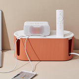 Maxbell Cable Management Box Hide & Conceal Power Strips for Bedroom 12x5.5x5inch orange