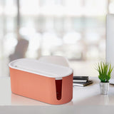 Maxbell Cable Management Box Hide & Conceal Power Strips for Bedroom 12x5.5x5inch orange