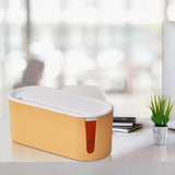 Maxbell Cable Management Box Hide & Conceal Power Strips for Bedroom 12x5.5x5inch yellow