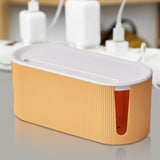 Maxbell Cable Management Box Hide & Conceal Power Strips for Bedroom 12x5.5x5inch yellow