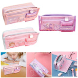 Maxbell Pencil Cases Pen Storage Bags Pouch School Stationery Supplies Pink