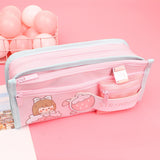 Maxbell Pencil Cases Pen Storage Bags Pouch School Stationery Supplies Pink