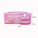 Maxbell Pencil Cases Pen Storage Bags Pouch School Stationery Supplies Purple