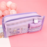 Maxbell Pencil Cases Pen Storage Bags Pouch School Stationery Supplies Purple