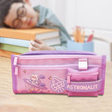 Maxbell Pencil Cases Pen Storage Bags Pouch School Stationery Supplies Purple