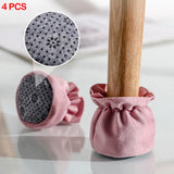 Maxbell 4Pcs Table Chair Leg Socks Sleeve Floor Protector Furniture Feet Covers Pink