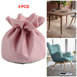 Maxbell 4Pcs Table Chair Leg Socks Sleeve Floor Protector Furniture Feet Covers Pink