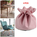 Maxbell 4Pcs Table Chair Leg Socks Sleeve Floor Protector Furniture Feet Covers Pink