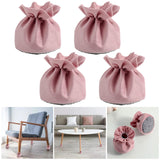 Maxbell 4Pcs Table Chair Leg Socks Sleeve Floor Protector Furniture Feet Covers Pink