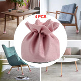 Maxbell 4Pcs Table Chair Leg Socks Sleeve Floor Protector Furniture Feet Covers Pink