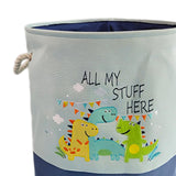 Maxbell Folding Laundry Basket Bucket Organizer for Clothes Toys Dinosaur B