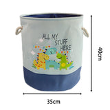 Maxbell Folding Laundry Basket Bucket Organizer for Clothes Toys Dinosaur B