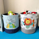 Maxbell Folding Laundry Basket Bucket Organizer for Clothes Toys Dinosaur B