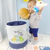 Maxbell Folding Laundry Basket Bucket Organizer for Clothes Toys Dinosaur B