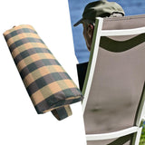 Maxbell Soft Head Cushion Pillow Breathable for Lounge Beach Patio Chair Headrest green grid