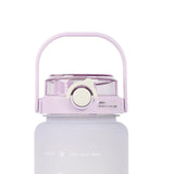 Maxbell Portable Motivational Water Bottle BPA Free for Sports Home Office Fitness Purple 2000ml