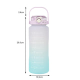 Maxbell Portable Motivational Water Bottle BPA Free for Sports Home Office Fitness Purple 2000ml