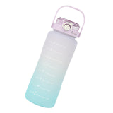 Maxbell Portable Motivational Water Bottle BPA Free for Sports Home Office Fitness Purple 2000ml