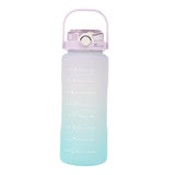 Maxbell Portable Motivational Water Bottle BPA Free for Sports Home Office Fitness Purple 2000ml