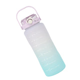 Maxbell Portable Motivational Water Bottle BPA Free for Sports Home Office Fitness Purple 2000ml