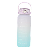 Maxbell Portable Motivational Water Bottle BPA Free for Sports Home Office Fitness Purple 2000ml