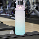 Maxbell Portable Motivational Water Bottle BPA Free for Sports Home Office Fitness Purple 2000ml