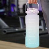 Maxbell Portable Motivational Water Bottle BPA Free for Sports Home Office Fitness Purple 2000ml
