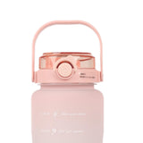 Maxbell Portable Motivational Water Bottle BPA Free for Sports Home Office Fitness Pink 1500ml