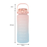 Maxbell Portable Motivational Water Bottle BPA Free for Sports Home Office Fitness Pink 1500ml