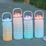 Maxbell Portable Motivational Water Bottle BPA Free for Sports Home Office Fitness Pink 1500ml