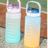 Maxbell Portable Motivational Water Bottle BPA Free for Sports Home Office Fitness Pink 1500ml