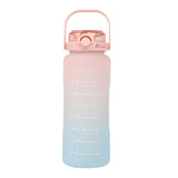 Maxbell Portable Motivational Water Bottle BPA Free for Sports Home Office Fitness Pink 1500ml