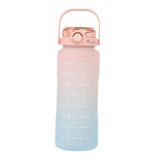 Maxbell Portable Motivational Water Bottle BPA Free for Sports Home Office Fitness Pink 1500ml