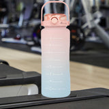Maxbell Portable Motivational Water Bottle BPA Free for Sports Home Office Fitness Pink 1500ml