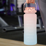 Maxbell Portable Motivational Water Bottle BPA Free for Sports Home Office Fitness Pink 1500ml
