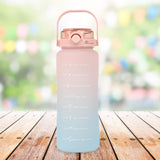 Maxbell Portable Motivational Water Bottle BPA Free for Sports Home Office Fitness Pink 1500ml