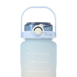 Maxbell Portable Motivational Water Bottle BPA Free for Sports Home Office Fitness Blue 1500ml