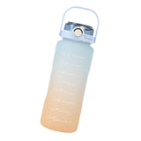 Maxbell Portable Motivational Water Bottle BPA Free for Sports Home Office Fitness Blue 1500ml
