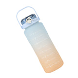 Maxbell Portable Motivational Water Bottle BPA Free for Sports Home Office Fitness Blue 1500ml