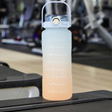 Maxbell Portable Motivational Water Bottle BPA Free for Sports Home Office Fitness Blue 1500ml