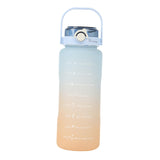 Maxbell Portable Motivational Water Bottle BPA Free for Sports Home Office Fitness Blue 2000ml