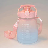Maxbell Outdoor Motivational Water Bottle Time Marker Pink